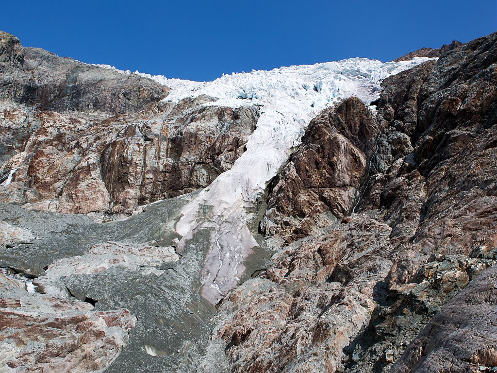 Constat glacier Blanc - photo T. Maillet - Parc national des Écrins Constat glacier Blanc - photo T. Maillet - Parc national des Écrins