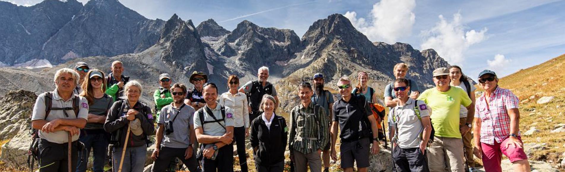 Les membres d'Alparc au col d'Arsine - © T. Maillet - PNE Les membres d'Alparc au col d'Arsine - © T. Maillet - PNE