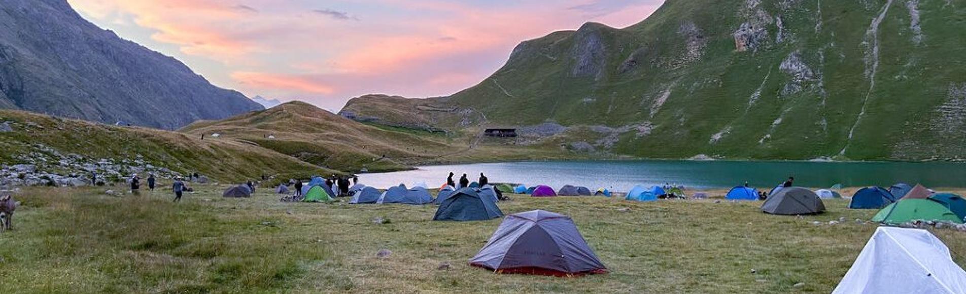 Pic de fréquentation bivouac à la Muzelle le 15 août 2026 © O. Perruisset - Parc national des Ecrins