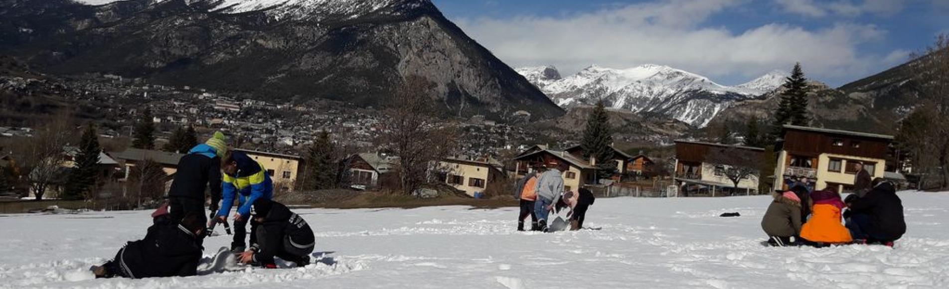 La neige et ses conséquences  - collège Vauban Briançon - hiver 2019 - photo Parc national des Ecrins
