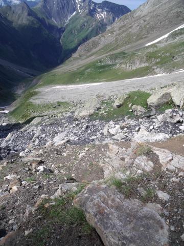 15-06- dégâts sentier col Muzelle - Valjouffrey -© D.Fougeray - Parc national des Ecrins