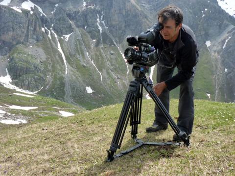 Tournage film Bouquetin © H. Quellier, PNE.