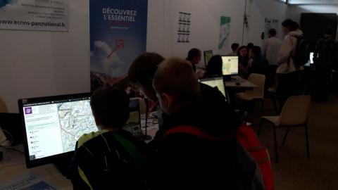 Salon Géomatique 2017 - Stand et applications du Parc national des Ecrins