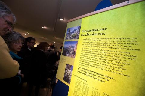 Inauguration exposition Les îles du ciel - 6 octobre 2017 - muséum de Grenoble - © P.Saulay - Parc national des Ecrins