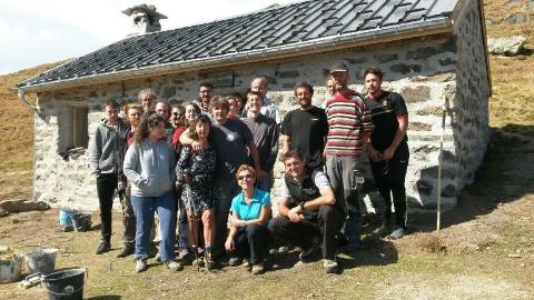 chantier cabane de la Jasse - sept 2017 - © PH Peyret - Parc national des Écrins