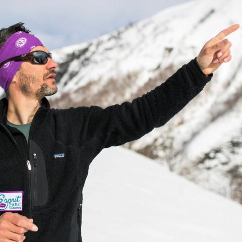 Sortie hiver Esprit parc national avec Fabrice Morin - Oisans - photo E.Rondeau - parcs nationaux de France