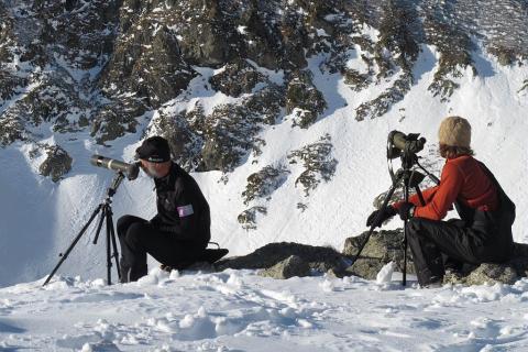 Comptage hiver - © M.Corail - Parc national des Écrins