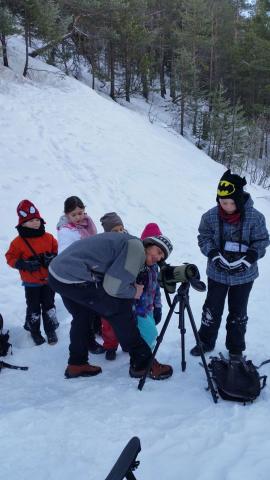 Animation "trappeurs - traces et indices" Briançon - hiver 2018 - photos C.Coursier - T.Tabainet - Parc national des Écrins