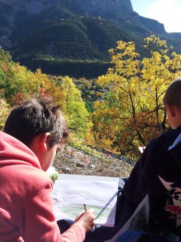 Lecture de paysage - école Vallouise-Pelvoux - Parc national des Écrins