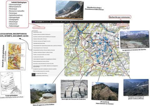 Geol ecrins, un mini-site internet créé par le Parc national des Ecrins