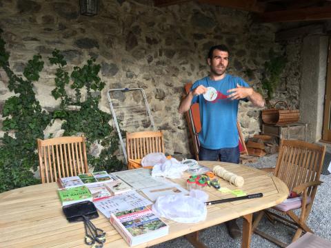 Pascal Aspe lors de la formation Biodiversité dans les jardins le 27 mai 2019