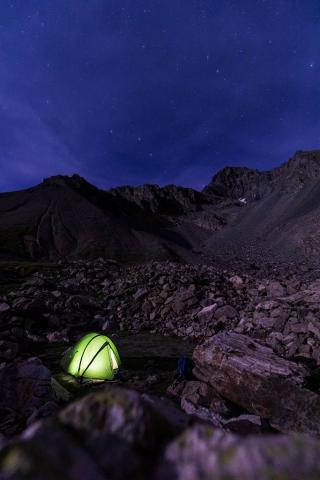 Bivouac sous le col de la Valette © T. Maillet - PNE