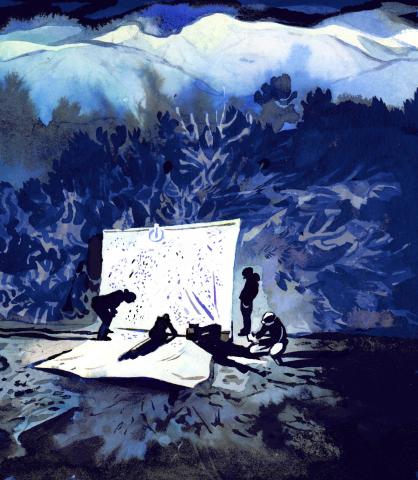 Chasse aux papillons nocturnes © C. Guillard - PNE