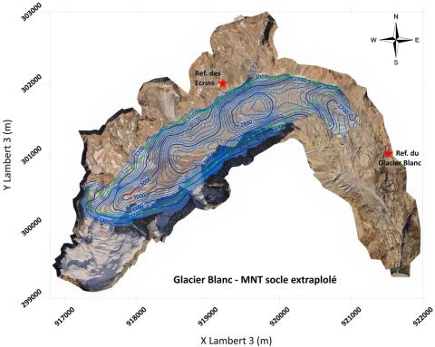 Topographie du glacier Blanc