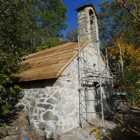 Restauration de la chapelle des Roranches © R. Papet - PNE