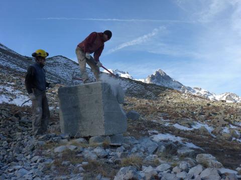 Démantèlement des téléskis au col du Lautaret © E. Vannard - PNE