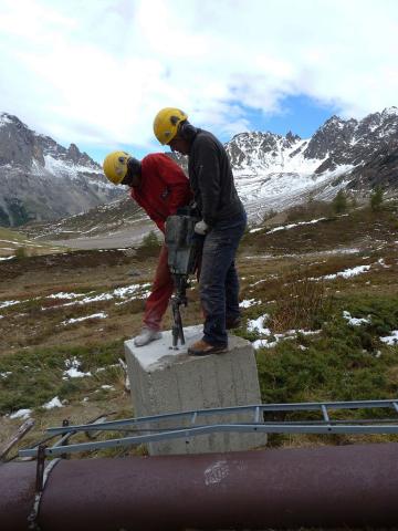 Démantèlement des téléskis au col du Lautaret © E. Vannard - PNE