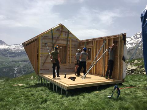 Chantier de la cabane des Clots © Cabinet Pilon