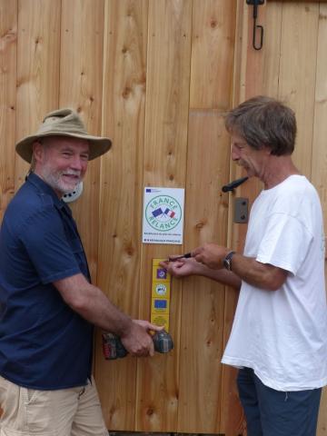 Réception de la cabane de Vallonpierre avec le directeur du Parc et le maire de la commune © F. Sabatier - PNE