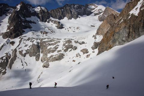 Ski de randonnée dans le vallon de la Selle © M. Coulon - PNE