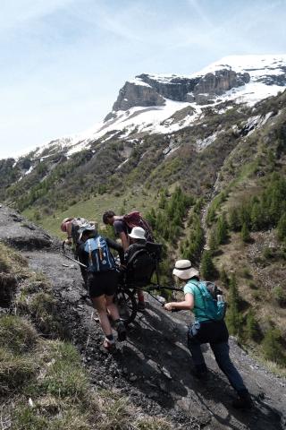 Sortie joëlette au saut du Laire © C. Allemand