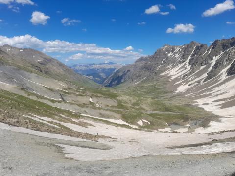 Vue depuis le Pas de la Cavale 21/07/24. Isabelle Miard - Parc national des Ecrins