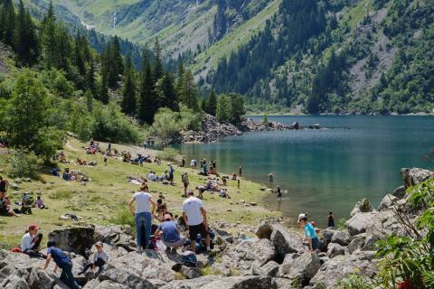 Forte fréquentation au lac du Lauvitel © Emmanuel Icardo - PNE