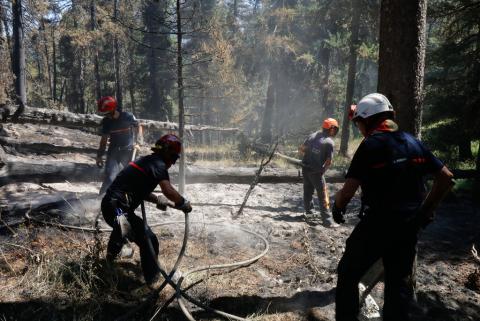 Renfort dans la lutte contre l'incendie - X. Kieser (C) Parc national des Ecrins