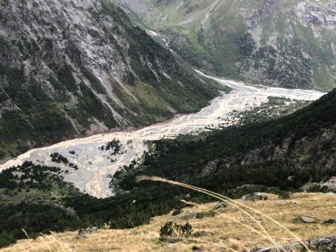 Torrents en crues dans la vallon du Chardon le 28 aout 2026 (C) Refuge de Temple Ecrins