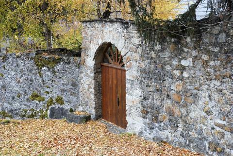 Porte à Saint-Maurice (architecture) ©Dominique Vincent - Parc national des Ecrins