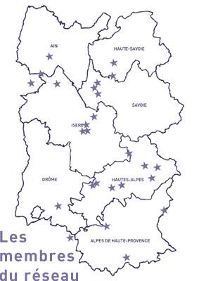 carte membres réseau Flore alpes Ain