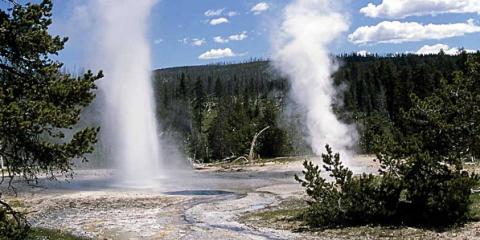 Geysers, Yellowstone, libre de droits.