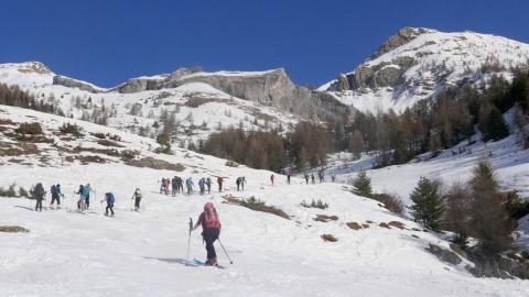 Surfréquentation à ski de randonnée et raquettes au Palastre © Dominique Vincent - PNE