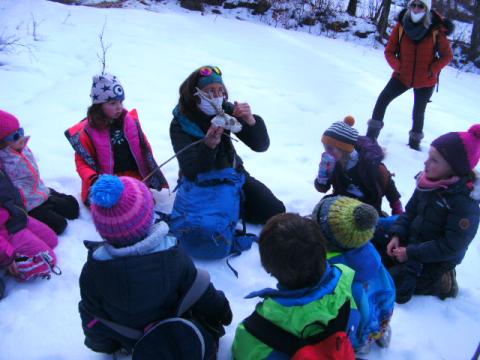 Sortie traces pour les PS-CP de l'école de Puy-Saint-Eusèbe