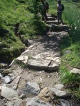 Travaux au Saut du Laire - 2015 - © S.D'Houwt - Parc national des Ecrins
