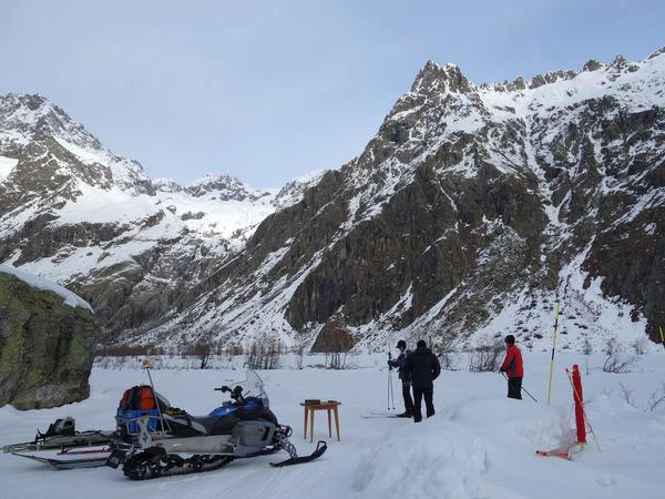 piste temporaire ski de fond au Pré de Mme Carle - dec 2014 - © Thierry Maillet - Parc national des Ecrins
