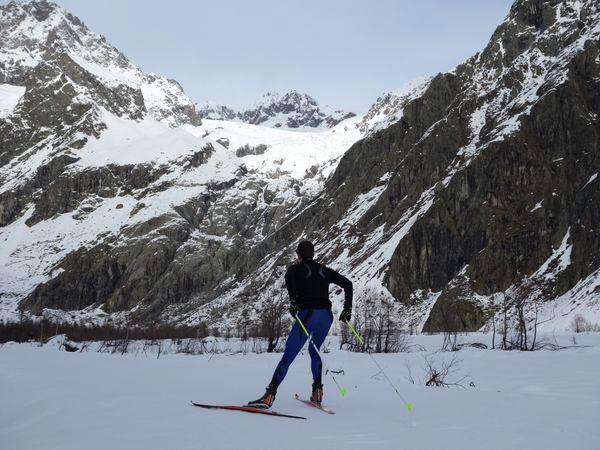 piste temporaire ski de fond au Pré de Mme Carle - dec 2014 - © Thierry Maillet - Parc national des Ecrins