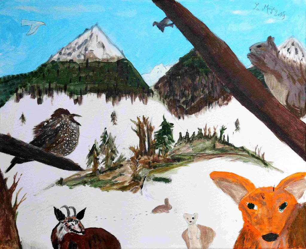 Prix collectif-Laureat concours dessin hiver 2015 - Parc national des Ecrins