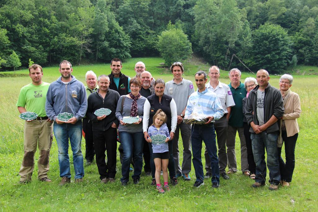 Les participants 2015 du concours des prairies fleuries dans le Valgaudemar © Parc national des Ecrins