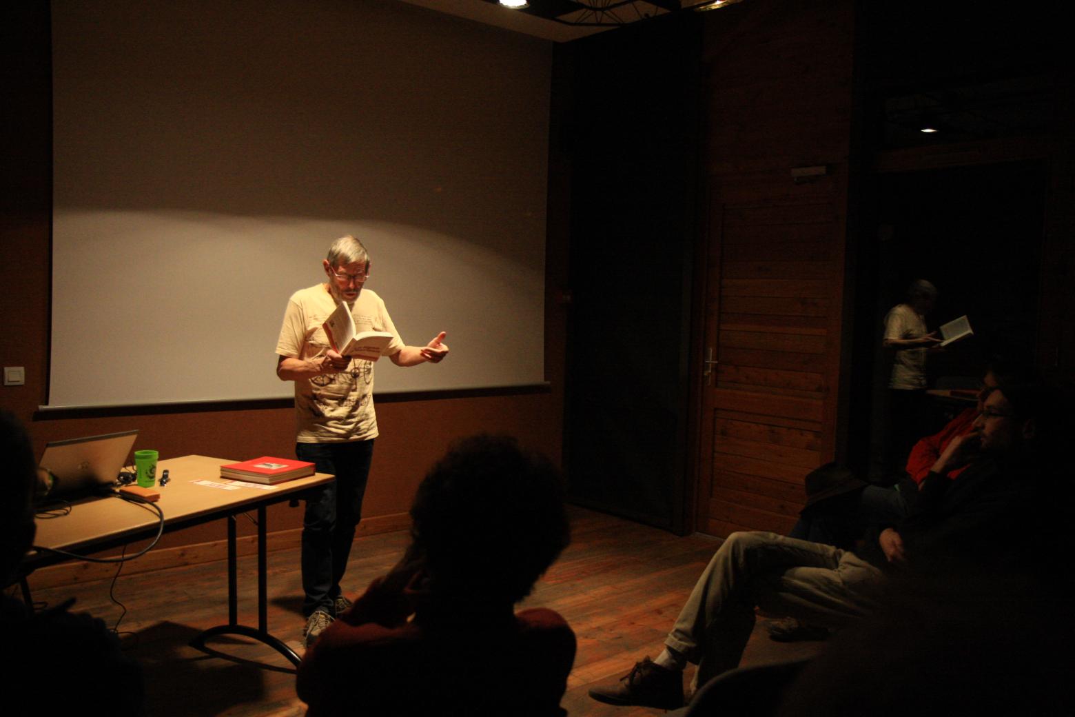 Lecture de François Labande « Lire les montagnes 2016 » - © C.Dubois, Parc national des Ecrins 2016