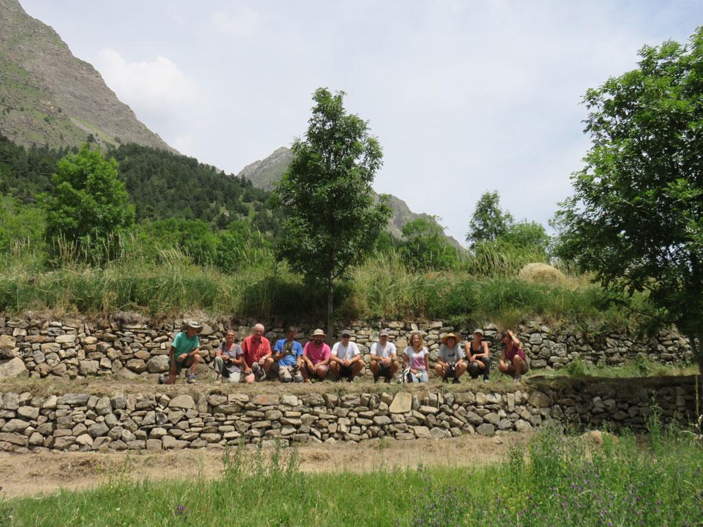 Chantier murs terrasses Réallon 2017 © Parc national des Ecrins