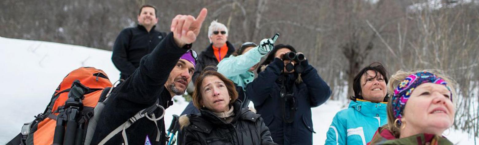 Sortie hiver Esprit parc national avec Fabrice Morin - Oisans - photo E.Rondeau - parcs nationaux de France