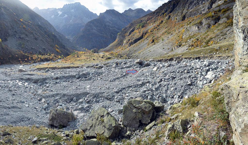 avant travaux  torrent Muande Bellone - Gioberney - oct 2019 © PJ Guilloux - Parc national des Écrins