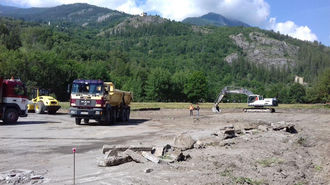 travaux parking - Maison du Parc de Vallouise - photo G. Martinez - Parc national des Ecrins