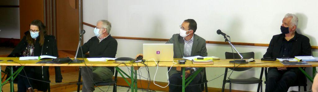 CA du 10 mars 2021 - De gauche à droite, Martine Clavel, Bernard Héritier, Pierre Commenville & Jean Conreaux - © I. Miard - PNE- PNE