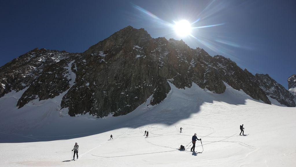 Mesures radar au glacier Blanc - © J. Charron - PNE