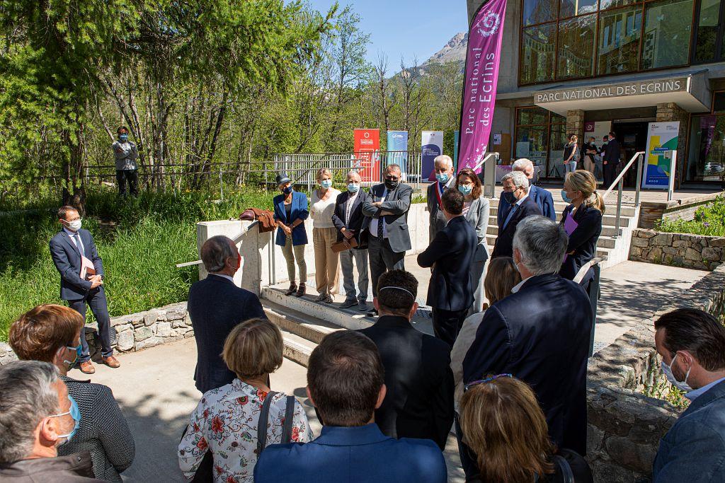 Inauguration du parking et du sentier d'interprétation de la maison du parc de Vallouise par Joël Giraud - © T. Maillet - PNE
