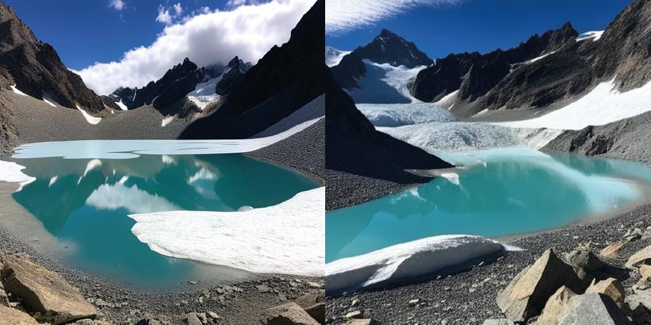 Le glacier Blanc vu par le moteur d’intelligence artificielle Midjourney