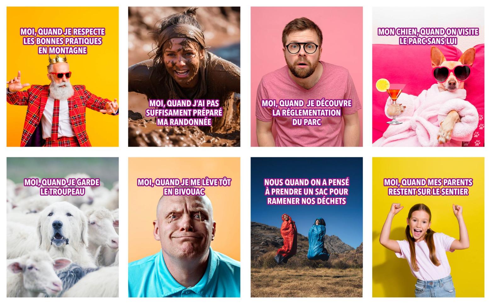 Les 8 visuels de la campagne