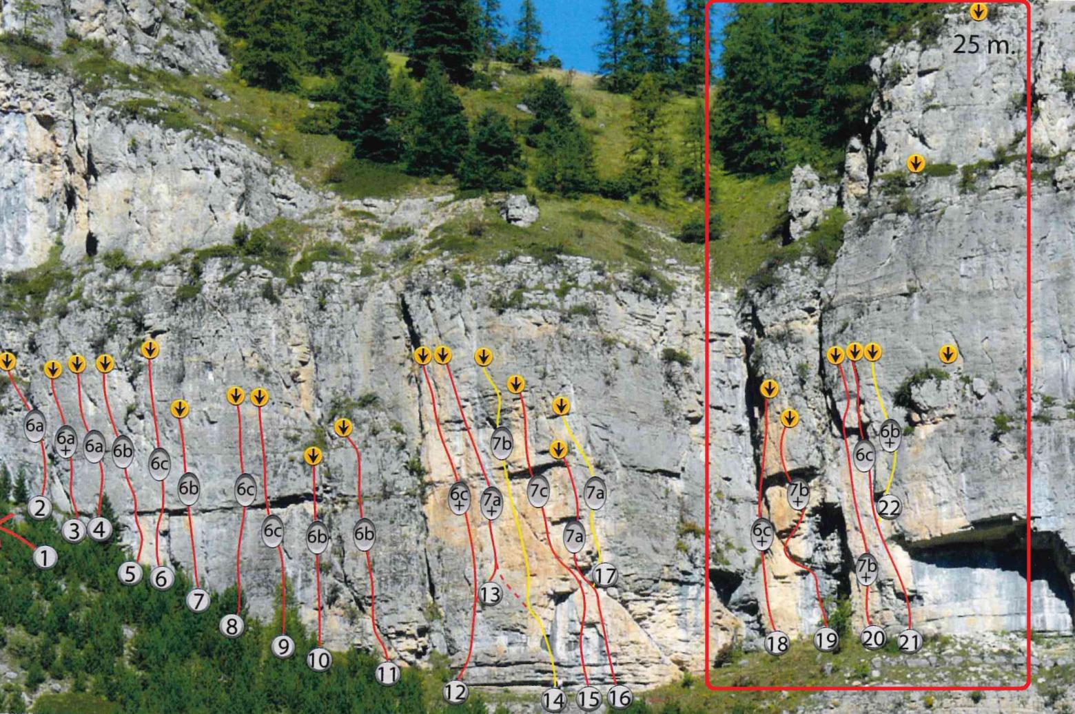 Topo Briançon climbs © Nicolas Bonnet, Yann, Jonathan, Martine & Jean-Jacques Rolland